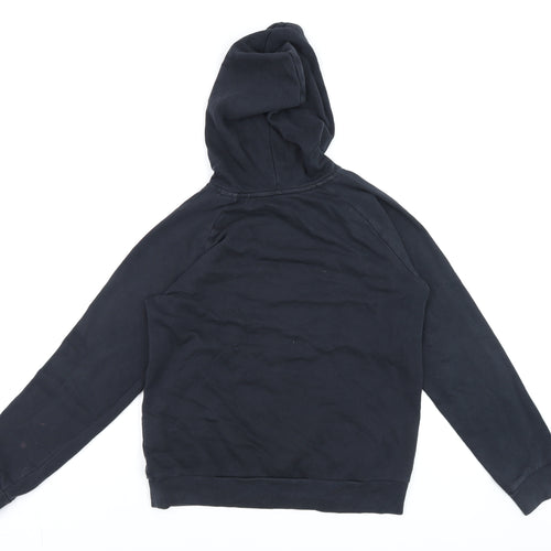 Under Armour Womens Black Pullover Hoodie YLG Loose Fit Logo Sweatshirt