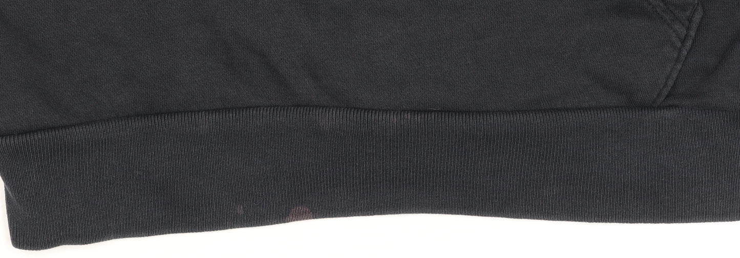 Under Armour Womens Black Pullover Hoodie YLG Loose Fit Logo Sweatshirt