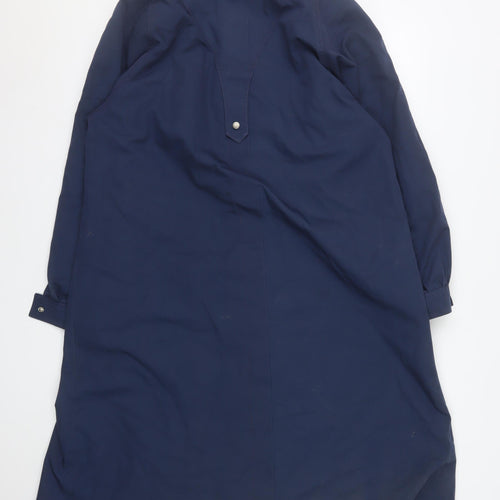 Jan Robert Women's Blue Long Trench Coat UK 14 Classic Collared Style