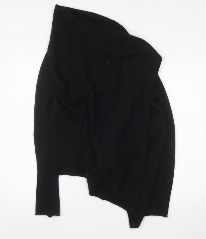 James Lakeland Women’s Black Angora Knit Open Cardigan L