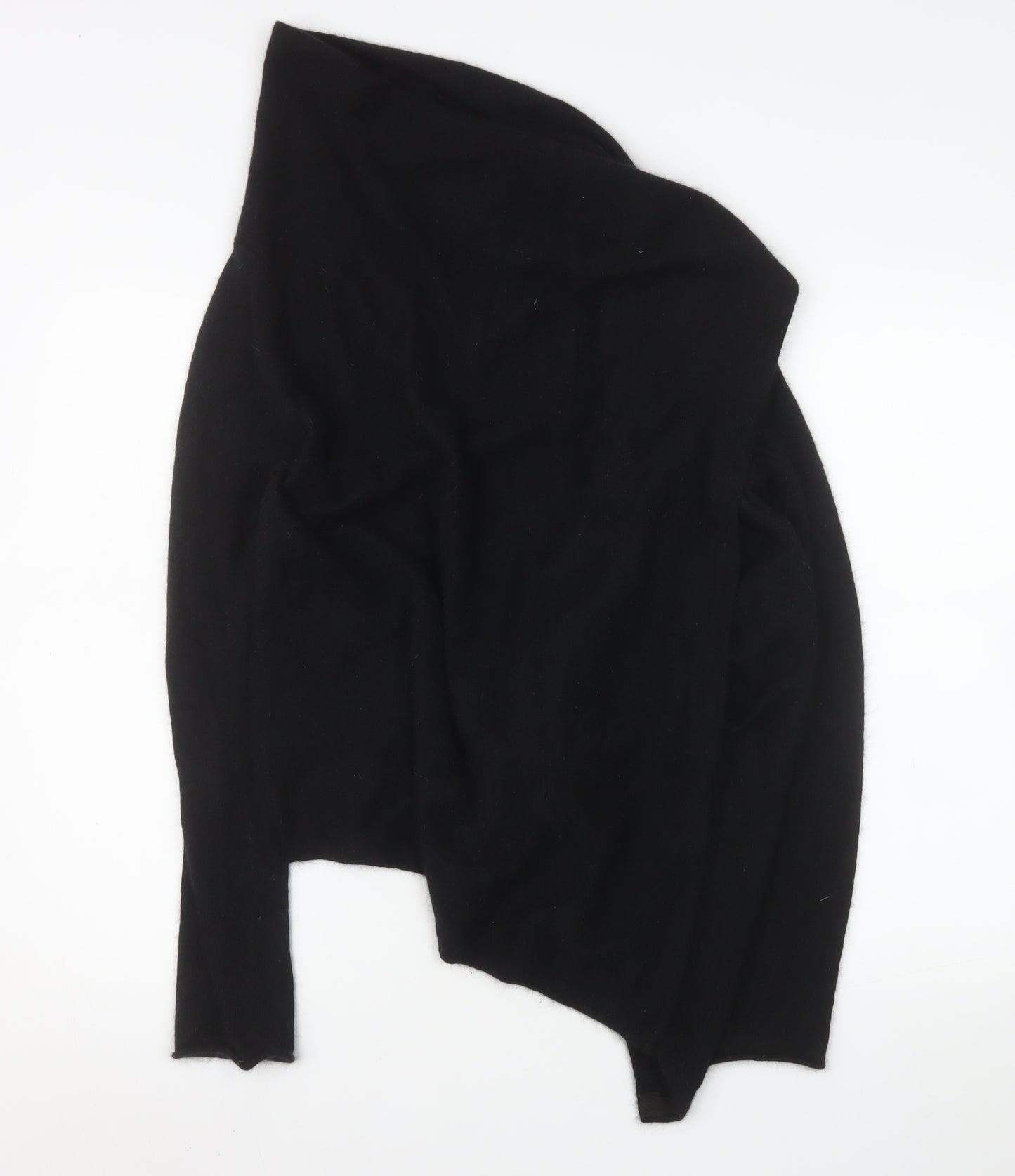 James Lakeland Women’s Black Angora Knit Open Cardigan L
