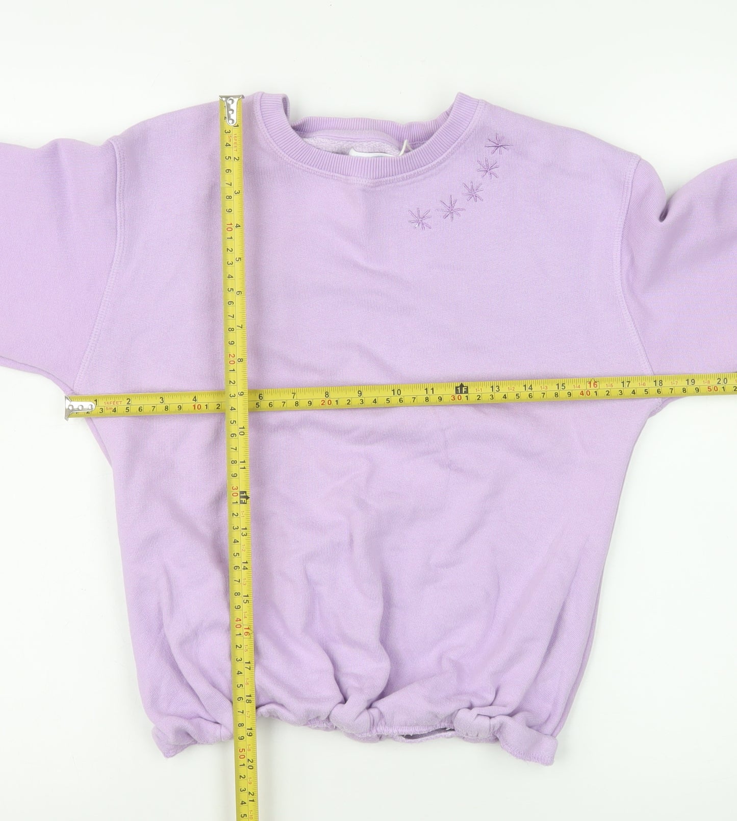 Leigh Tucker Willow Womens Lilac Pullover Sweatshirt Size XS Cotton Blend