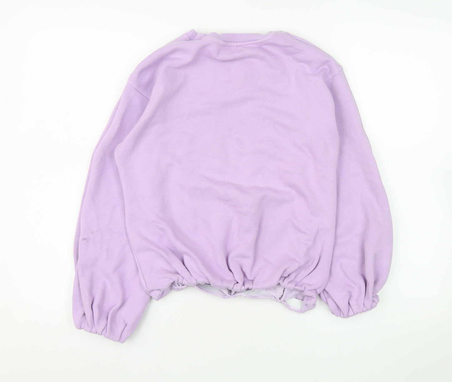 Leigh Tucker Willow Womens Lilac Pullover Sweatshirt Size XS Cotton Blend