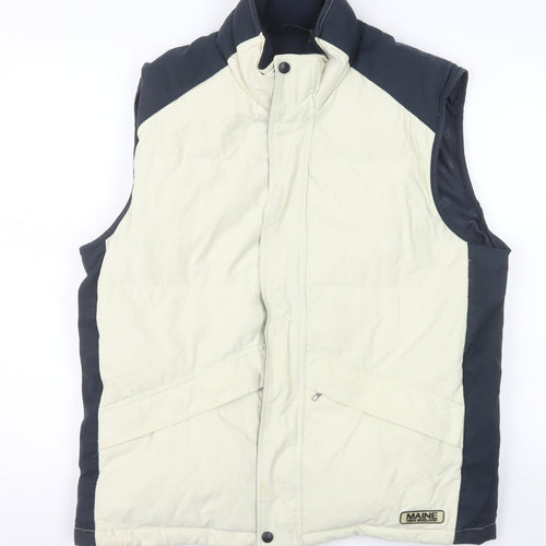 Maine New England Men's Beige Padded Bodywarmer Gilet S