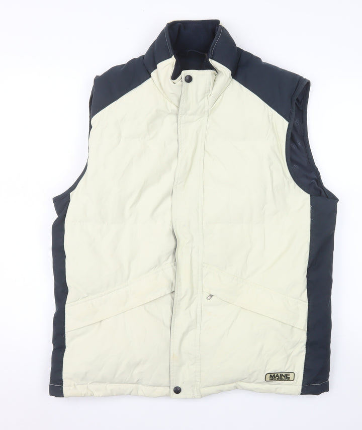 Maine New England Men's Beige Padded Bodywarmer Gilet S