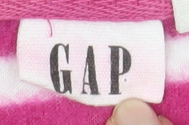 GAP Women Pink Striped 1/2 Zip Pullover Fleece Sweatshirt M