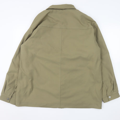 Halara Men's Beige L Basic Jacket Collared Softshell Mid-Length