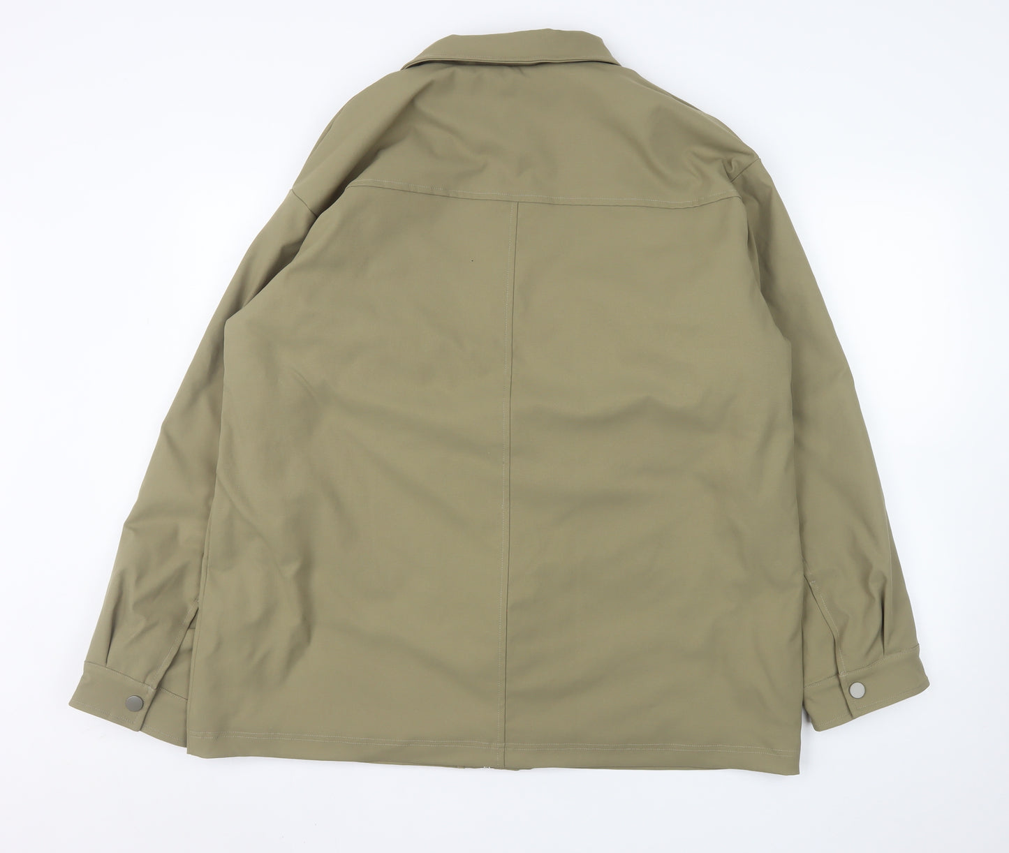 Halara Men's Beige L Basic Jacket Collared Softshell Mid-Length