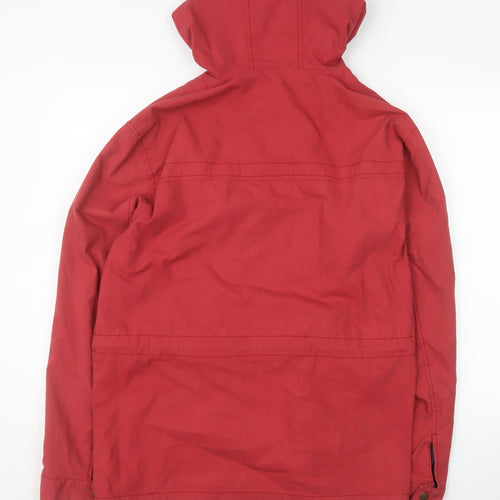 Jasper Conran Mens Red Hooded Parka Jacket L Cotton Nylon Casual