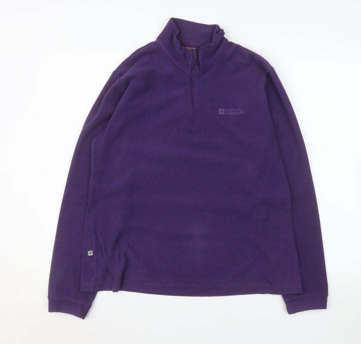 Mountain Warehouse Womens Purple 1/2 Zip Fleece Sweatshirt UK14
