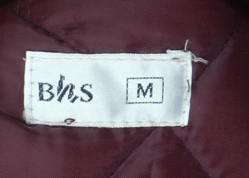 BHS Men's Burgundy Parka Coat M Regular Fit Winter Lined Jacket