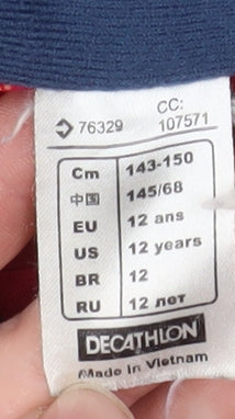 Wedze Girls Blue Hooded Puffer Ski Jacket 12 Years Winter Insulated Coat