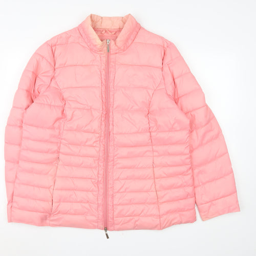 Centigrade Womens Pink Puffer Jacket Size 18 Mid-Length Lightweight
