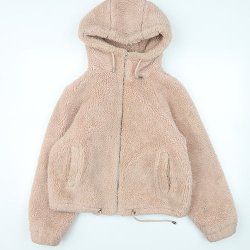 Primark Women’s Pink Fleece Hooded Puffer Jacket XS