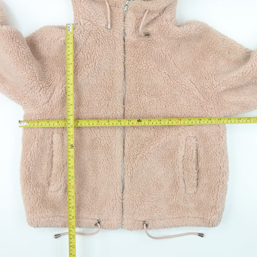 Primark Women’s Pink Fleece Hooded Puffer Jacket XS