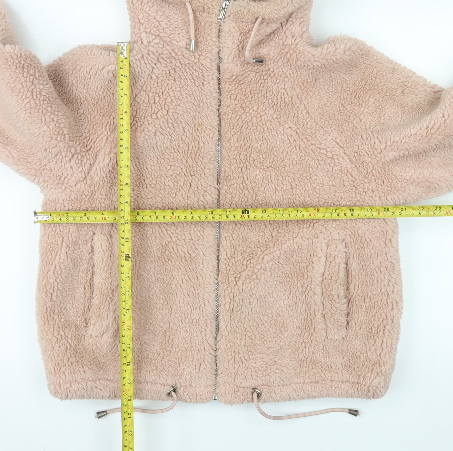 Primark Women’s Pink Fleece Hooded Puffer Jacket XS