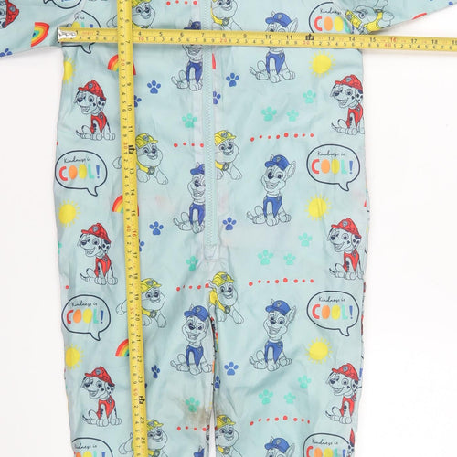 George Boys Blue Paw Patrol Hooded Snowsuit 3-4 Years Lined Full Zip