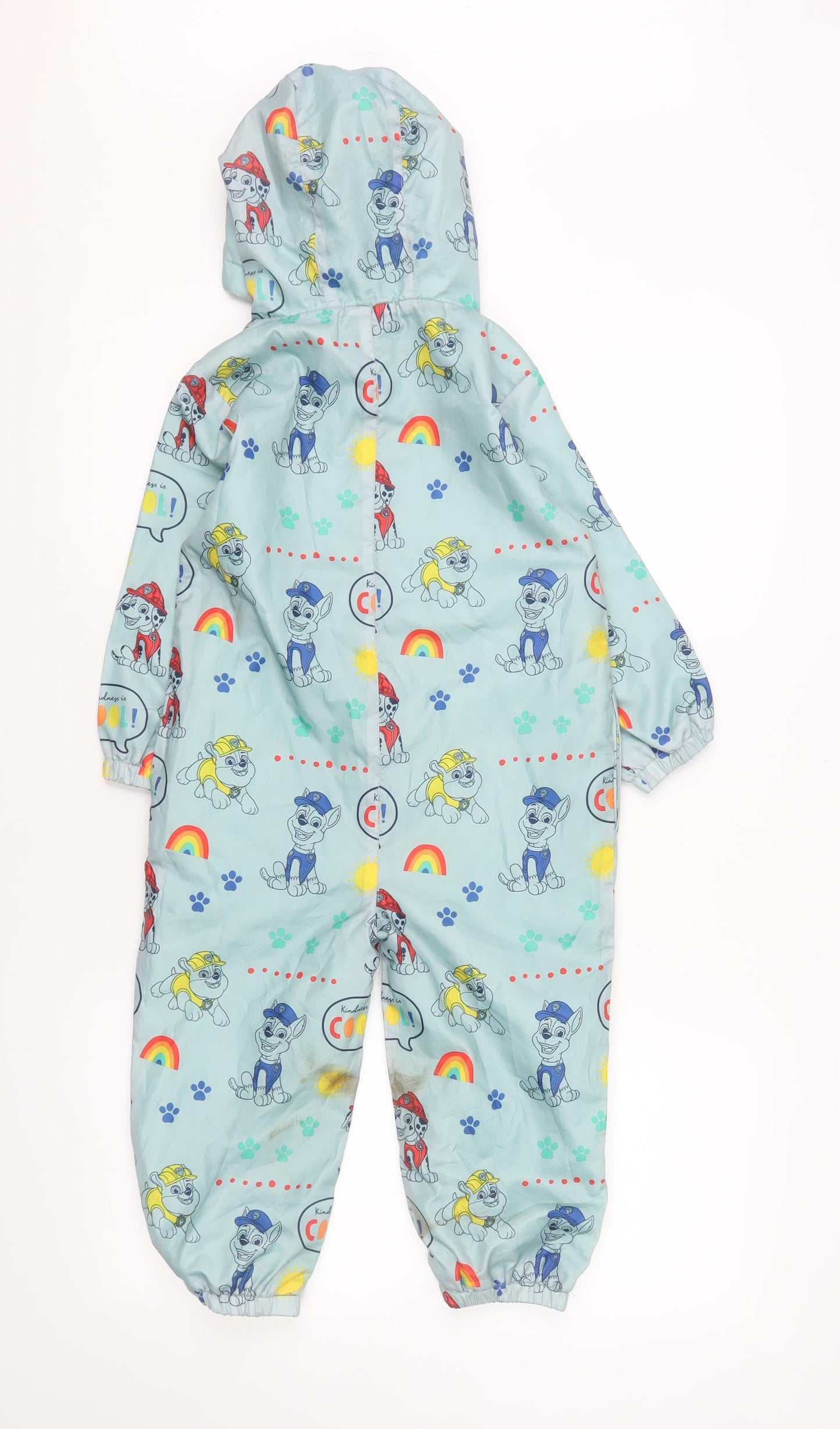 George Boys Blue Paw Patrol Hooded Snowsuit 3-4 Years Lined Full Zip
