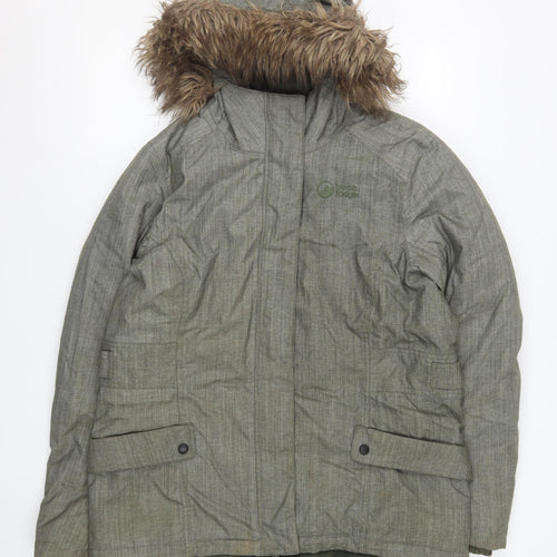 North Ridge Womens Grey Size 14 Winter Padded Parka Jacket