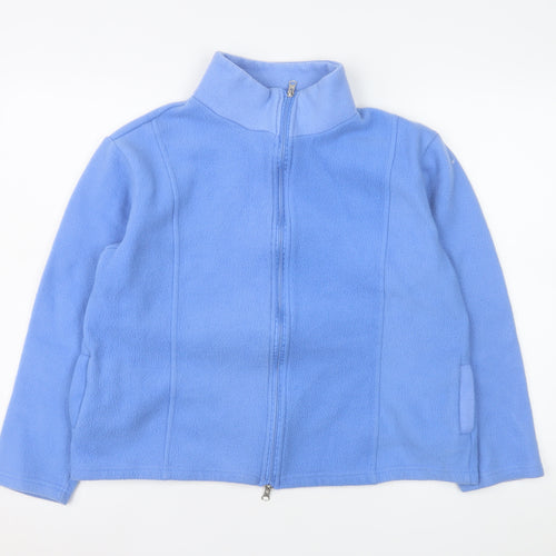 Anne de Lancay Women's Blue Fleece Full Zip Jacket Size M