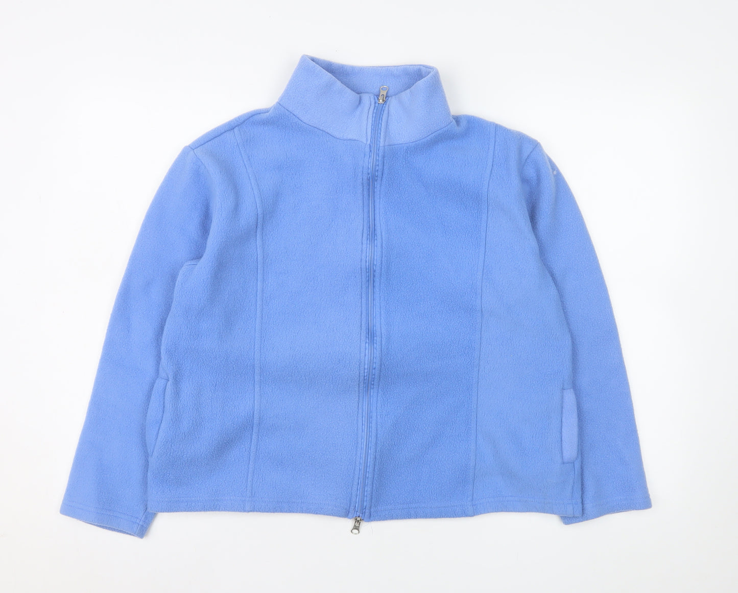 Anne de Lancay Women's Blue Fleece Full Zip Jacket Size M