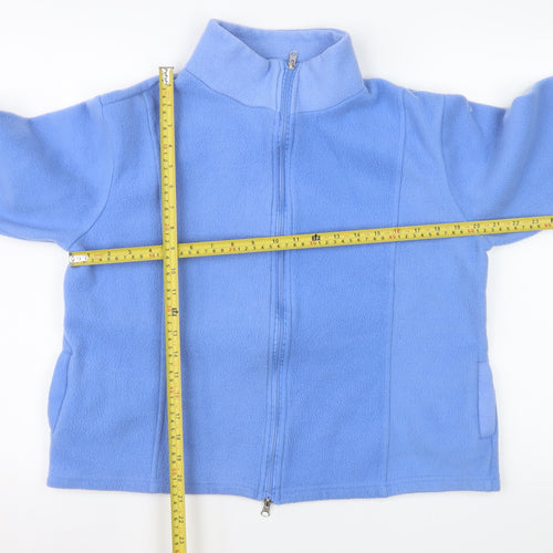 Anne de Lancay Women's Blue Fleece Full Zip Jacket Size M