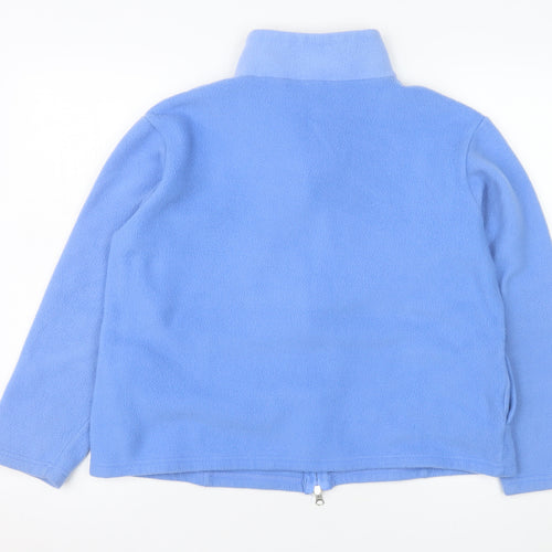 Anne de Lancay Women's Blue Fleece Full Zip Jacket Size M