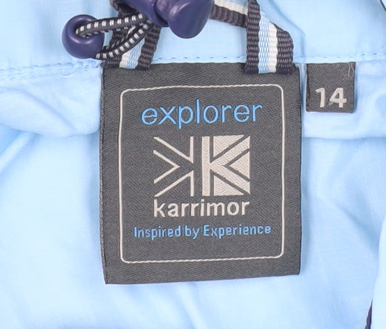 Karrimor Women Blue Size 14 Explorer Hooded Rain Coat Jacket