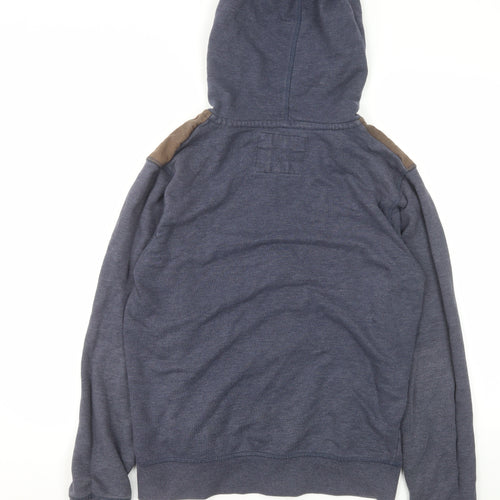 Jack & Jones Men's Blue Cotton Vintage Full Zip Hooded Jacket Size M