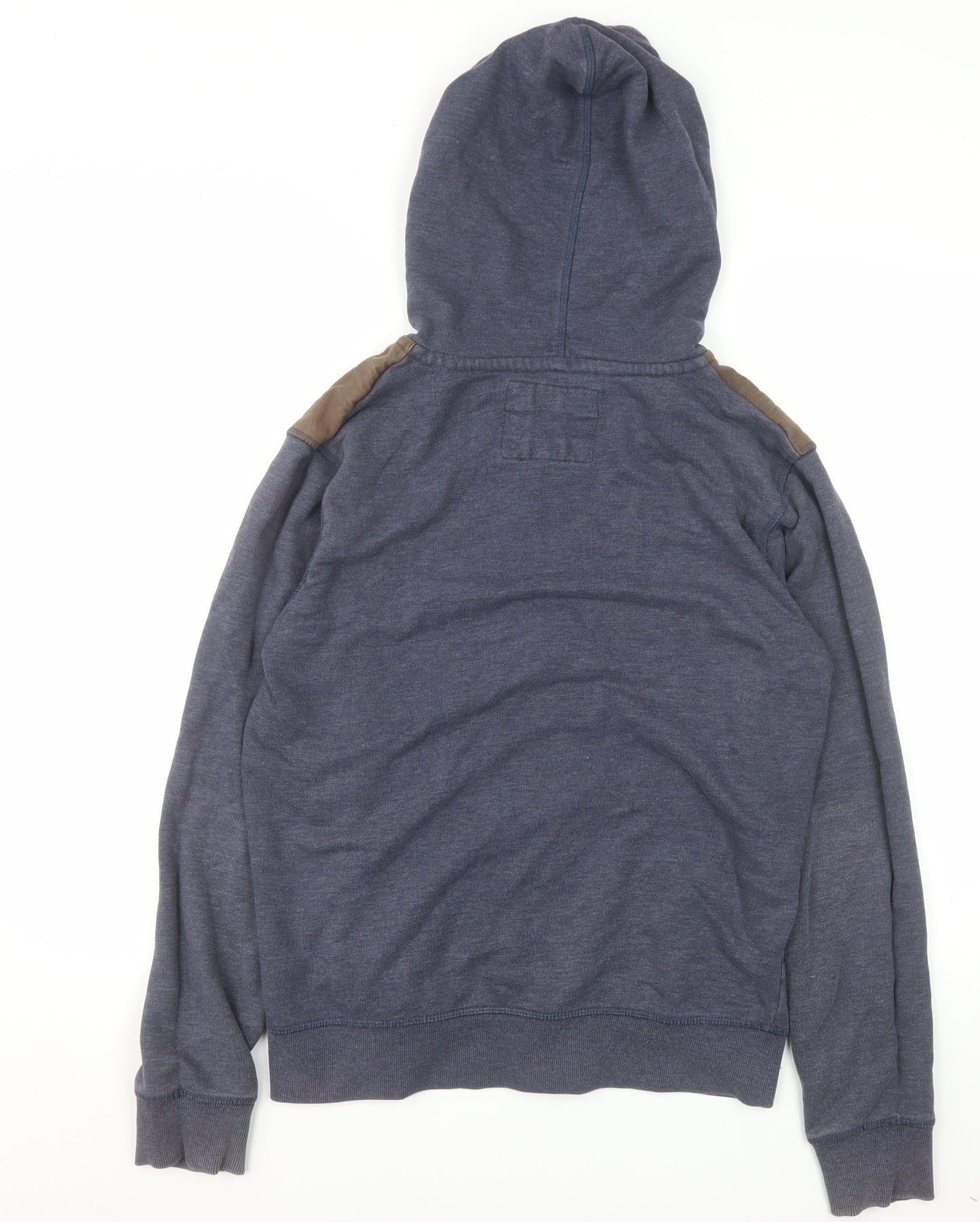 Jack & Jones Men's Blue Cotton Vintage Full Zip Hooded Jacket Size M