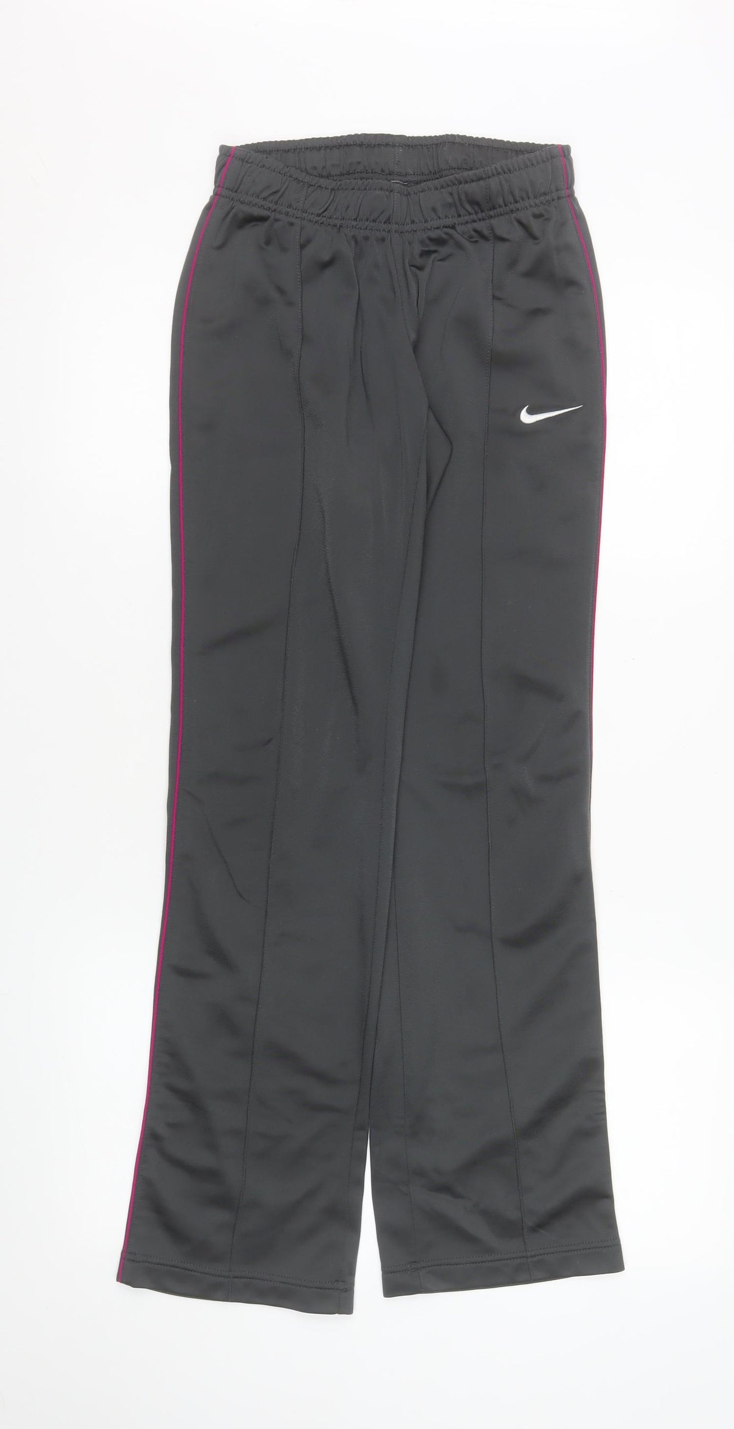 Nike Womens Black XS Track Pants Polyester Elastic Waist Activewear
