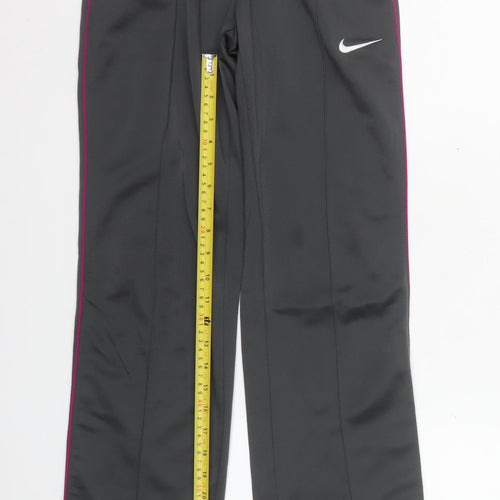 Nike Womens Black XS Track Pants Polyester Elastic Waist Activewear