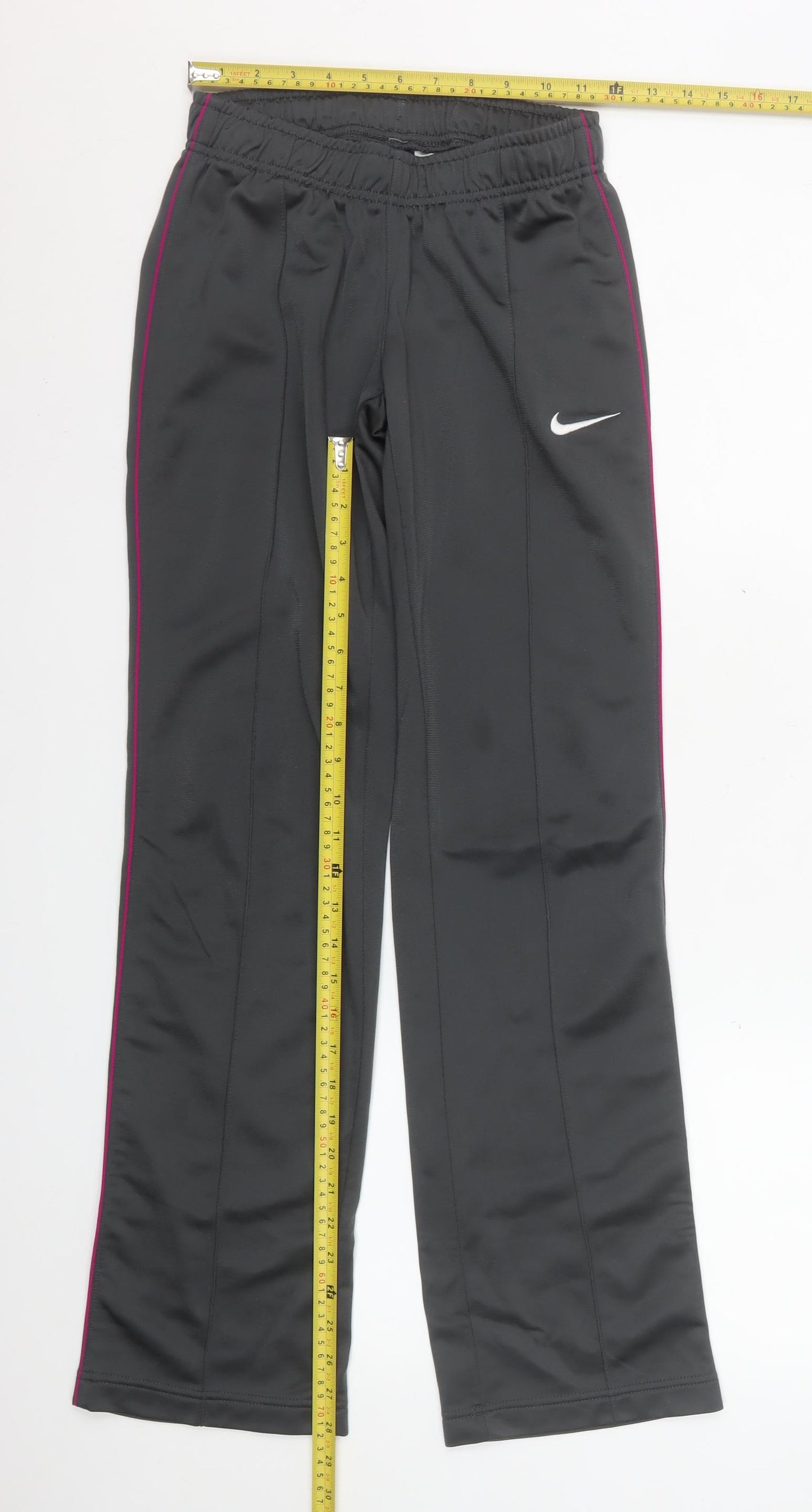 Nike Womens Black XS Track Pants Polyester Elastic Waist Activewear