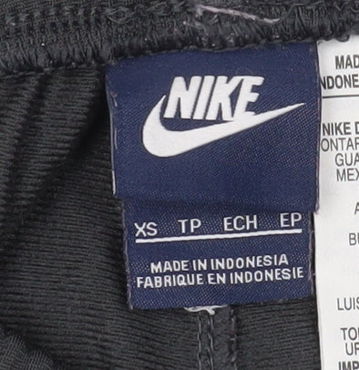 Nike Womens Black XS Track Pants Polyester Elastic Waist Activewear