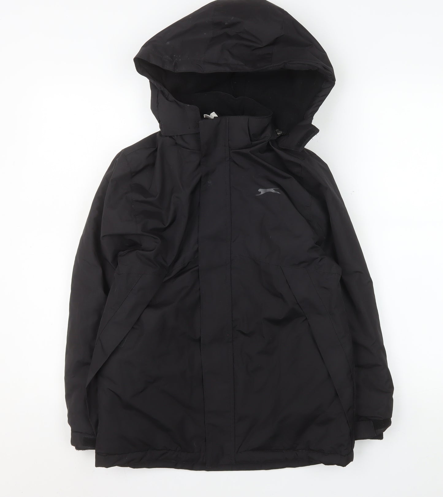 Slazenger Boys Black Waterproof Hooded Rain Coat 13 Years 158cm
