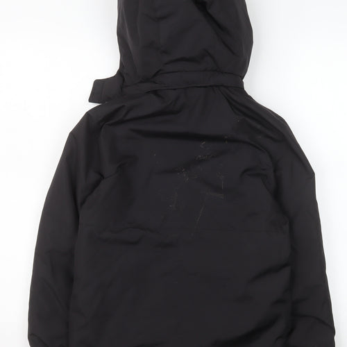 Slazenger Boys Black Waterproof Hooded Rain Coat 13 Years 158cm