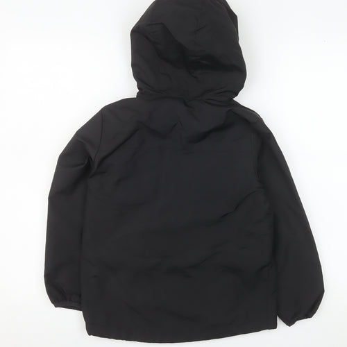 F&F Boys Black 7-8 Years Hooded Water Resistant Rain Coat Jacket