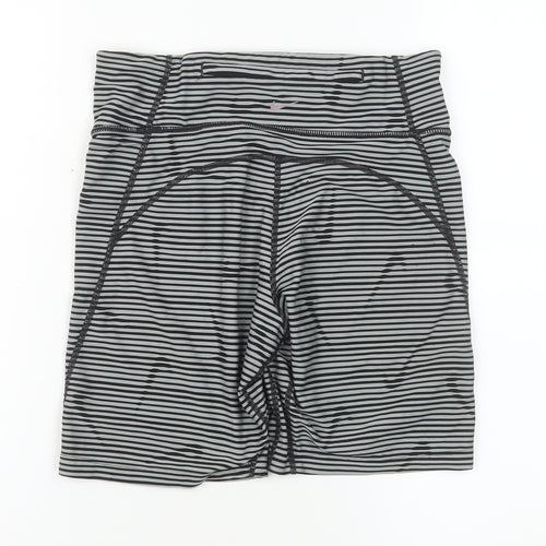 Nike Womens Black Grey Striped Dri-Fit Compression Shorts Size S