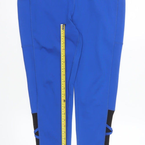 POP FIL Womens Blue XL Stretch Leggings with Side Pockets