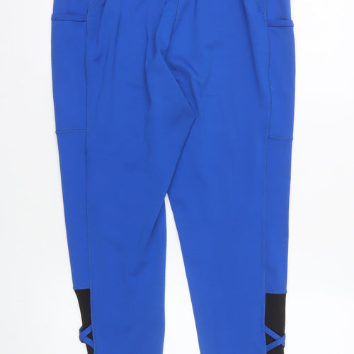 POP FIL Womens Blue XL Stretch Leggings with Side Pockets