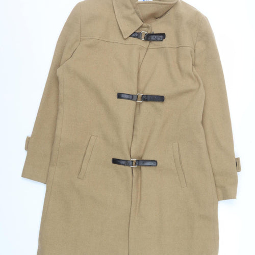 Just Jane Women’s Beige Wool Blend Duffle Coat Size 14
