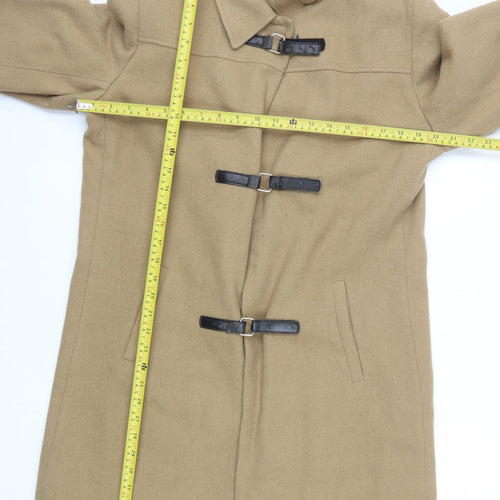 Just Jane Women’s Beige Wool Blend Duffle Coat Size 14