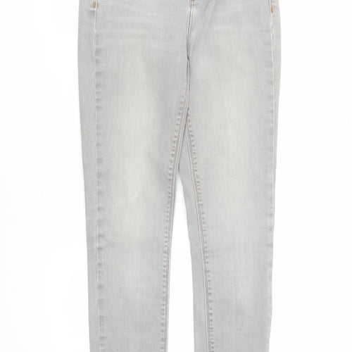 River Island Womens Grey Skinny Jeans Size 10 Slim Fit Denim