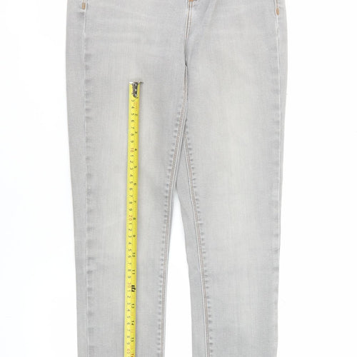 River Island Womens Grey Skinny Jeans Size 10 Slim Fit Denim