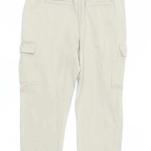 ONLY Women’s Beige Cargo Trousers Belted Regular Fit Size M