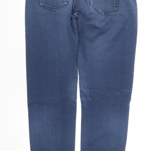 ONLY Women's Blue Mid Rise Straight Jeans Size M L30
