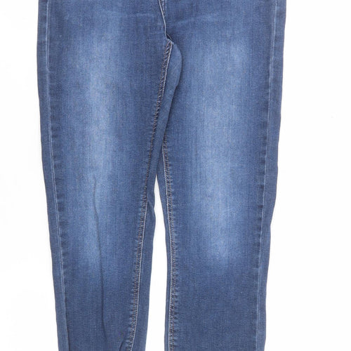 River Island Womens Blue Distressed Skinny Jeans Size 10