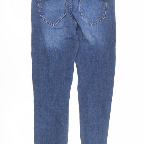 River Island Womens Blue Distressed Skinny Jeans Size 10