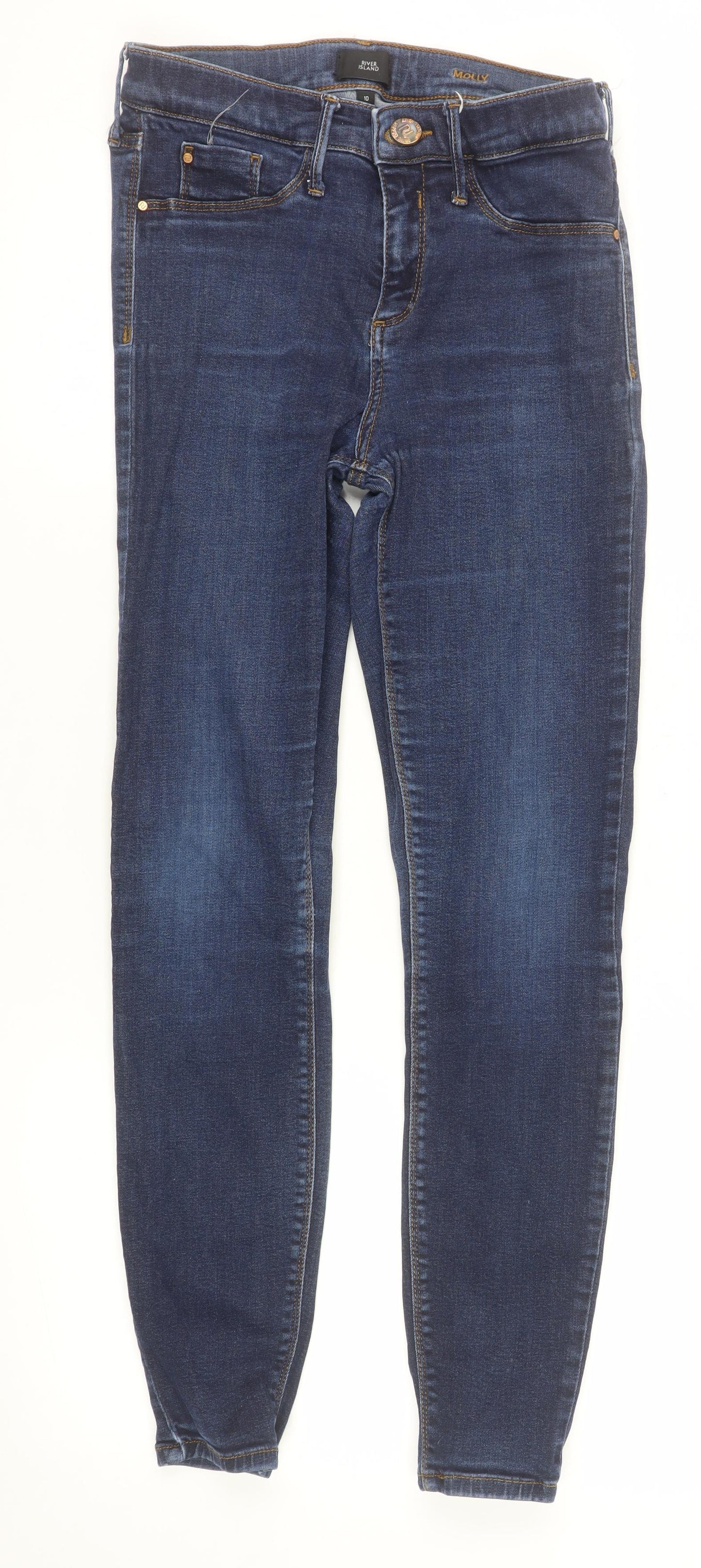 River Island Women's Blue Molly High Rise Jegging Jeans Size 10