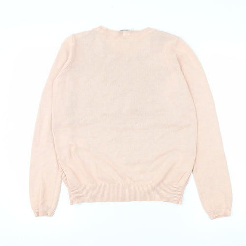 Vero Moda Women’s Pink Crew Neck Long Sleeve Pullover Jumper Size M